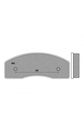PASTIGLIA FRENO PCR/TOP KART POST. 1 SERIE ANNI 80-90 diam.foro. m6/int.56mm
