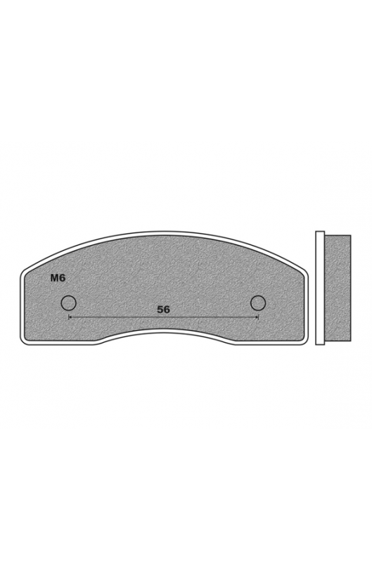 PASTIGLIA FRENO PCR/TOP KART POST. 1 SERIE ANNI 80-90 diam.foro. m6/int.56mm