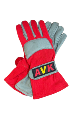Guanti Col. Rosso E Grigio, Avk (Stock)