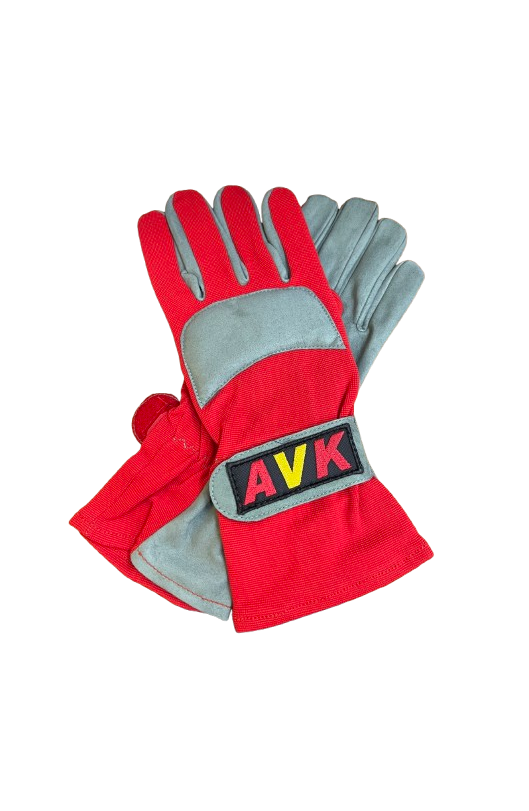Guanti Col. Rosso E Grigio, Avk (Stock)
