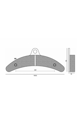 PASTIGLIA FRENO BIREL POST.CURVE COMPATIBILE