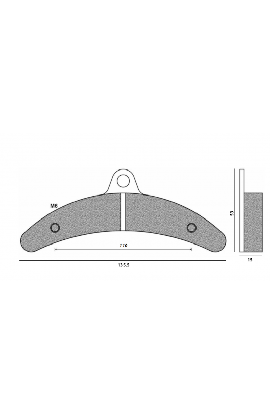 PASTIGLIA FRENO BIREL POST.CURVE COMPATIBILE