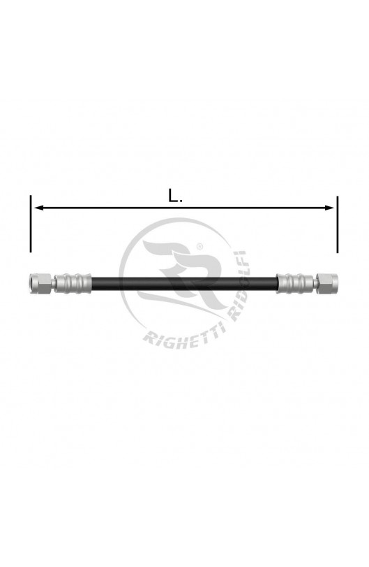 Tubo Inox 8mm -I/I- Nero L.55cm