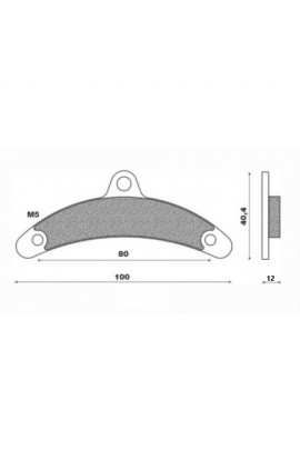 PASTIGLIA FRENO BIREL ANT. CURVA COMPATIBILE