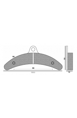PASTIGLIA FRENO BIREL POST.CURVE COMPATIBILE