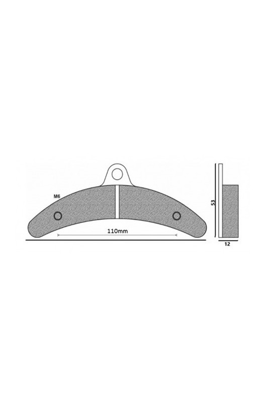 Pastiglia Freno Birel Banana Posteriore Spessore 10mm - Interasse Foro 110mm