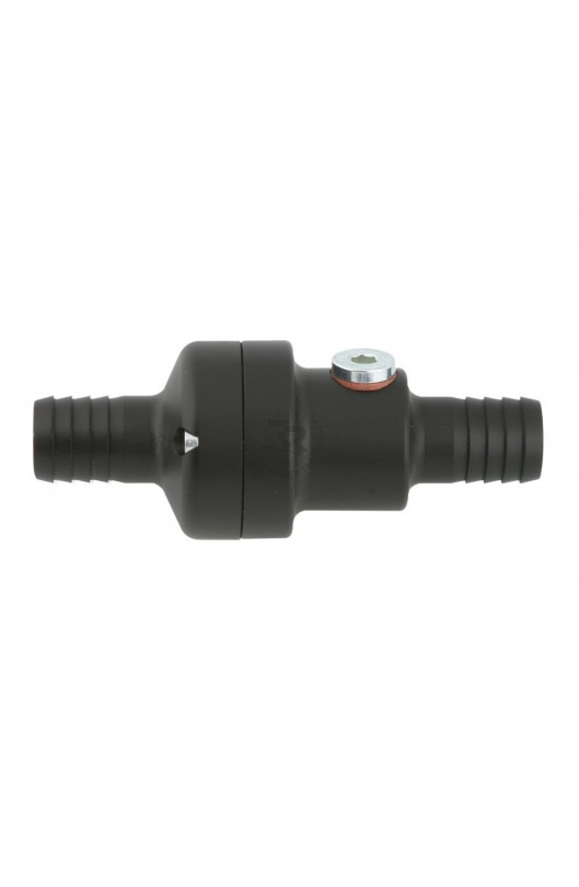 Valvola termostatica in alluminio anodizzata con attacco sonda 45°C