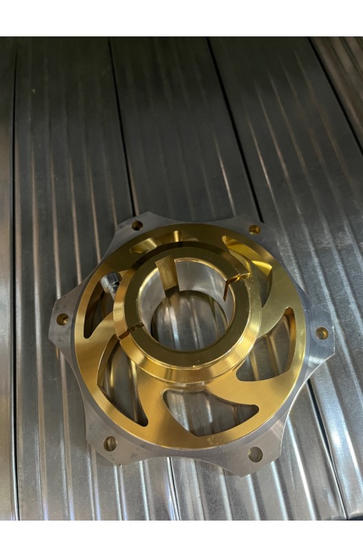 Portacorona In Alluminio Anodizzato Oro Per Assale Da 40mm